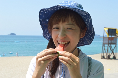 給スイカステーションin千々石海水浴場　７月30日（土）１2:００～16：00　みんな集まれ！