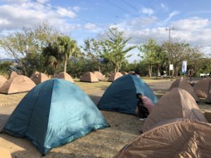 伊王島灯台公園のキャンプ地