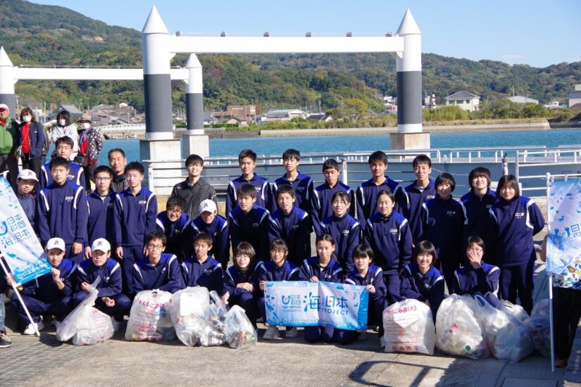 【推進パートナーの活動】口之津小学校・口之津中学校の地域清掃活動