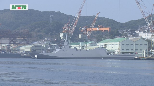 最新鋭の護衛艦「みくま」を引き渡し【長崎市】