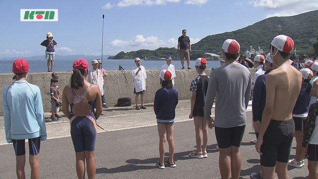 「しっかり完泳したい」大村湾の約7キロ遠泳に挑戦【長崎】