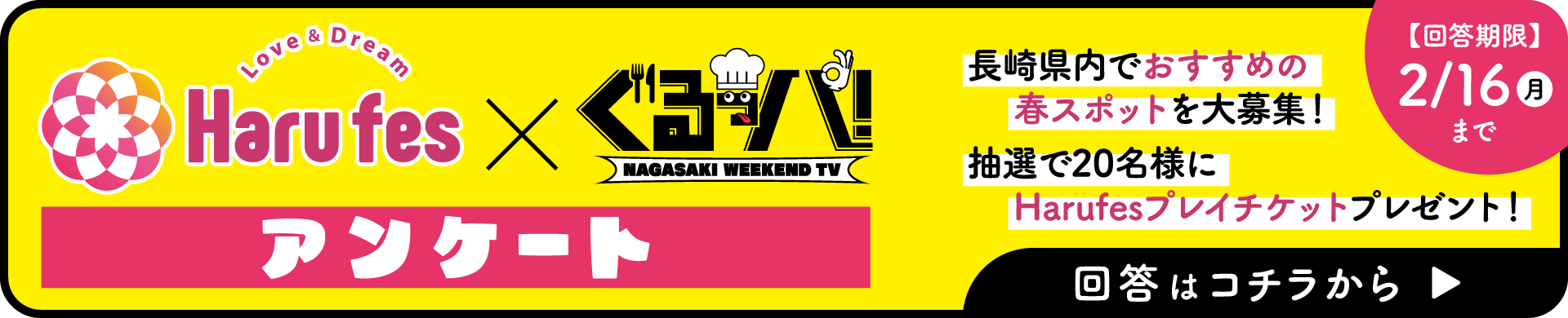 Harufas×ぐるっパ！アンケート