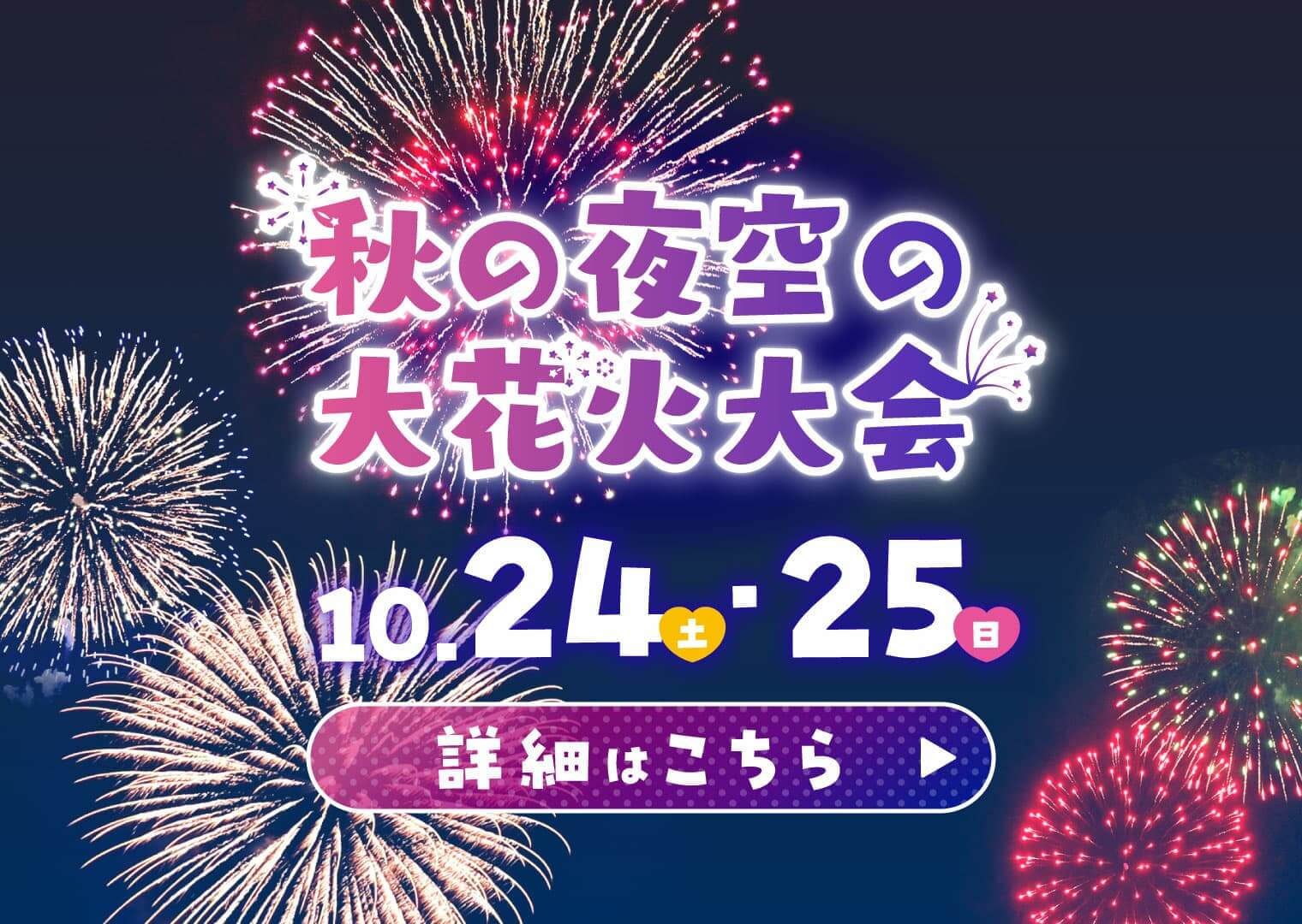 秋の夜空の大花火大会